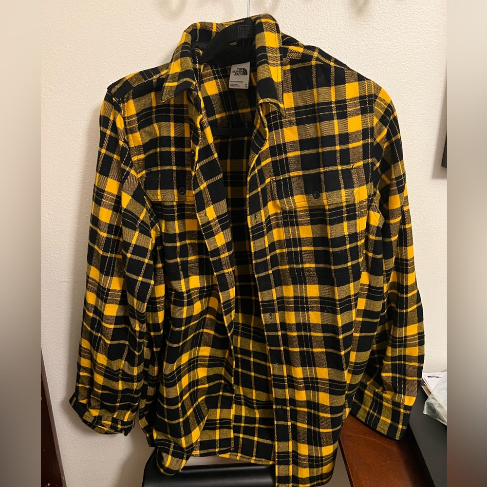 Yellow North Face Flannel